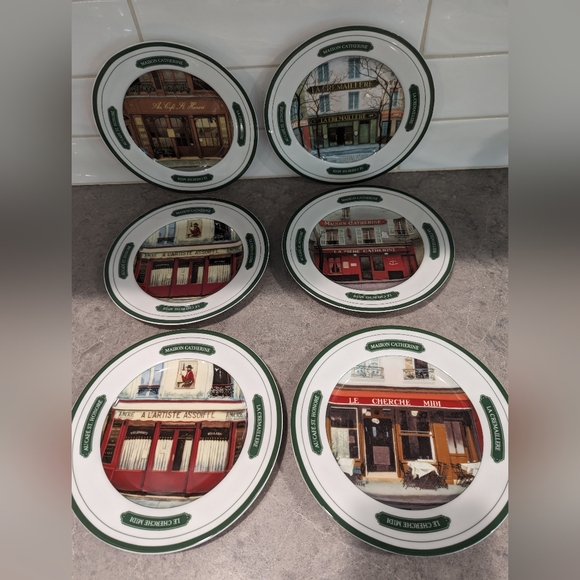 Williams-Sonoma set/6 Maison Catherine plates - Picture 1 of 9